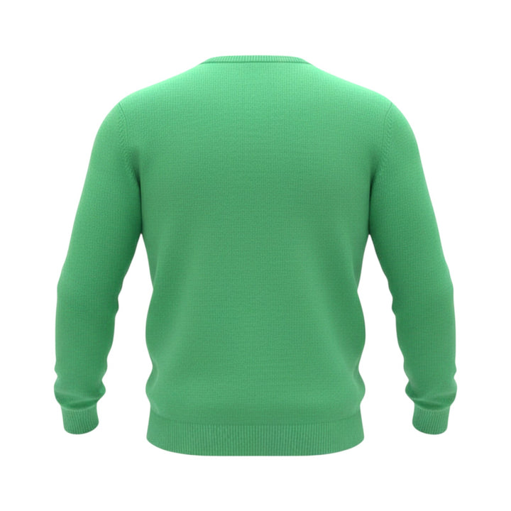 Col roulé mixte en cachemire vert