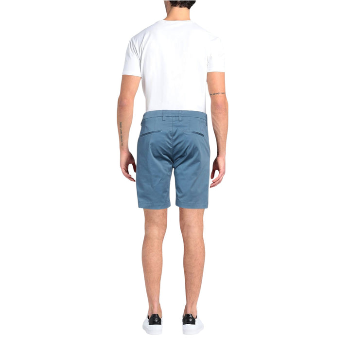 BERMUDA À POCHES AMÉRICAINES AVEC CEINTURE EN JEANS BLEU