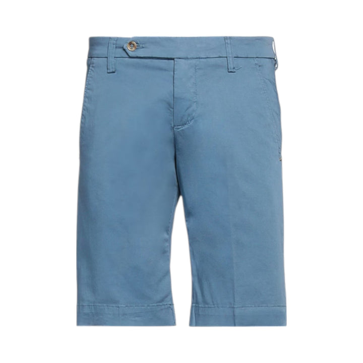 BERMUDA À POCHES AMÉRICAINES AVEC CEINTURE EN JEANS BLEU