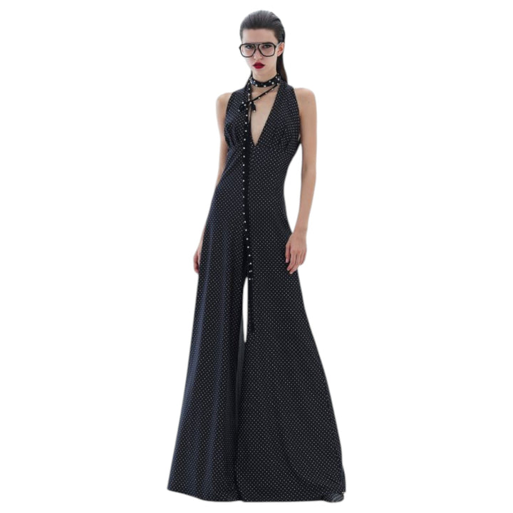 COMBINAISON LEILA BLANCHE À POIS