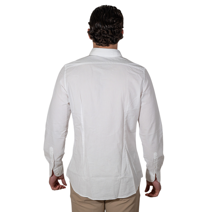 Chemise M/L Col boutonné Blanc