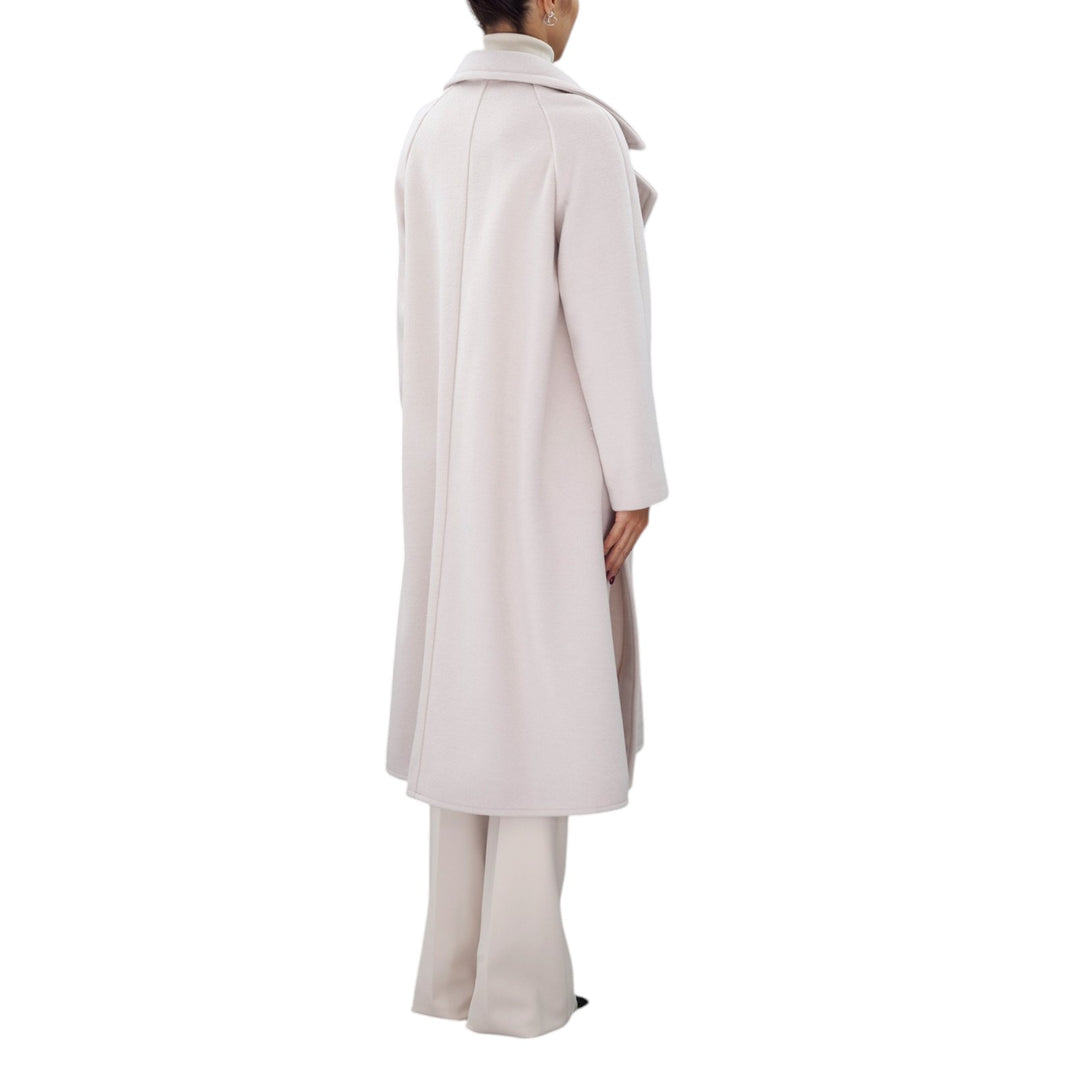 Manteau croisé oversize blanc