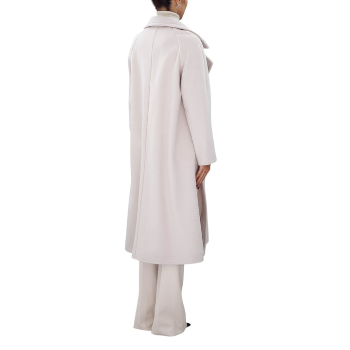 Manteau croisé oversize blanc