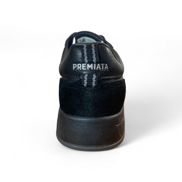 Sneakers pour homme en cuir noir NOUS Noir 7732