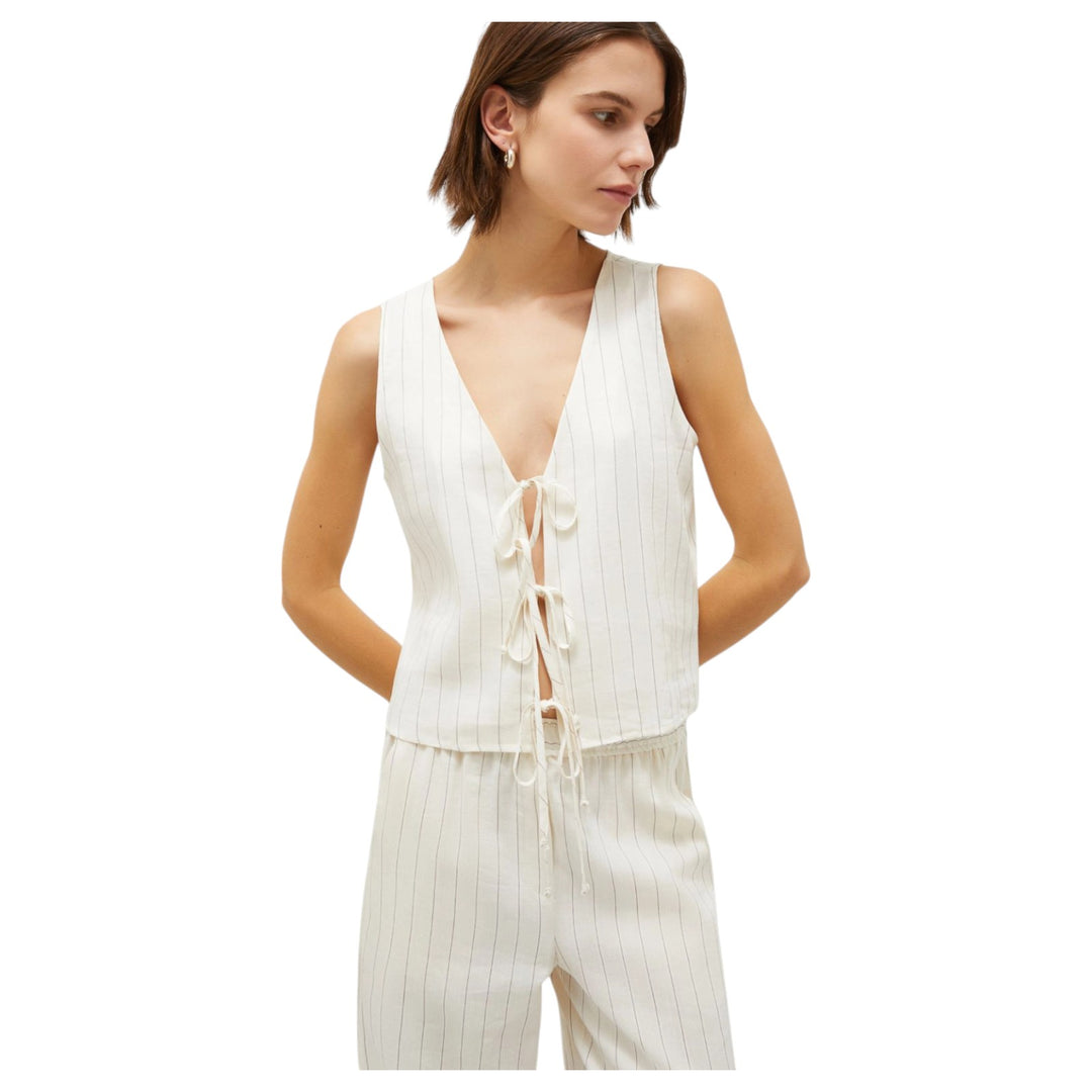 Débardeur en tissu ISOLANA BLANC