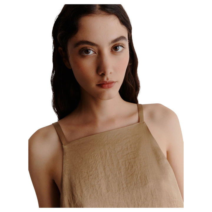 Top-Débardeur en tissu SFINGE BEIGE