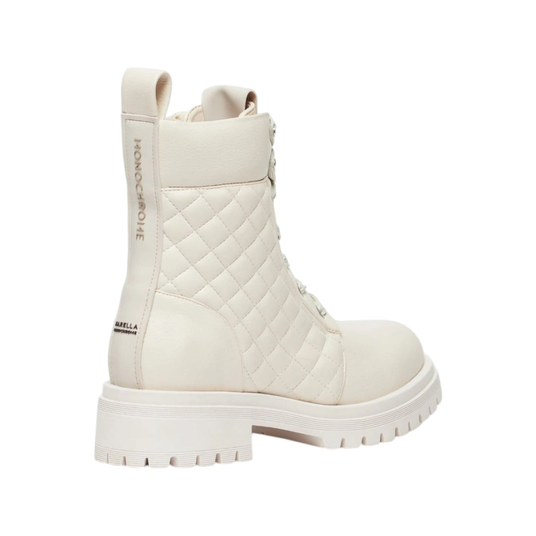 Anfibies matelassées ivoire