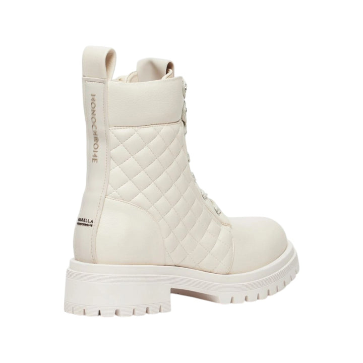 Anfibies matelassées ivoire