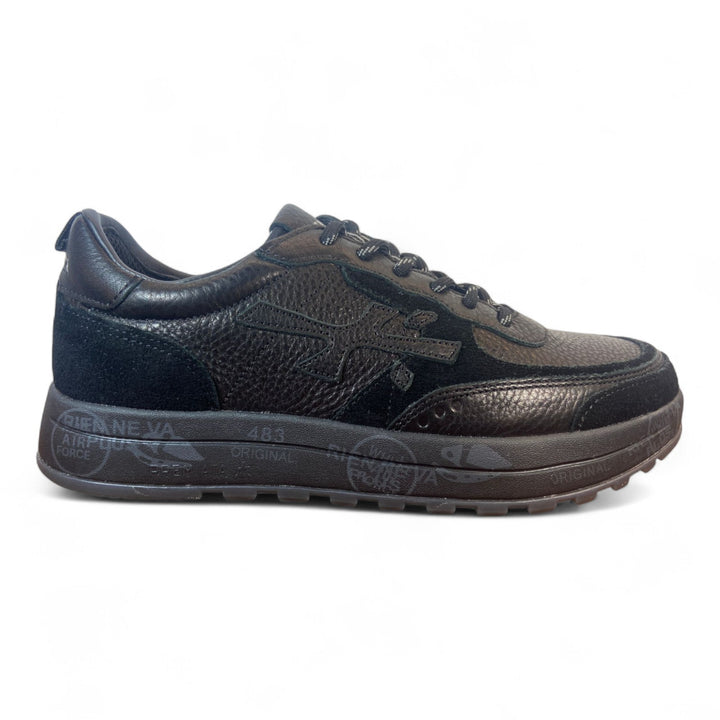 Sneakers pour homme en cuir noir NOUS Noir 7732