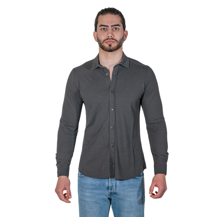 CHEMISE PIQUÉ Marron