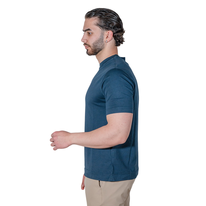 T-SHIRT EN JERSEY T.C. BLEU MARINE