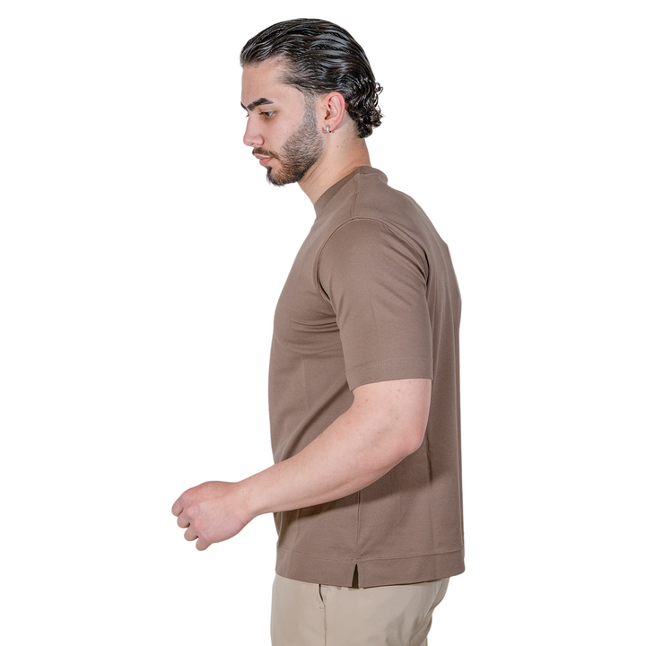 T-SHIRT PIQUÉ Marron