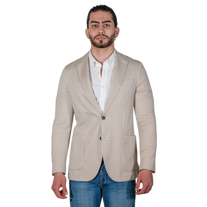 VESTE PIED DE POULE Beige