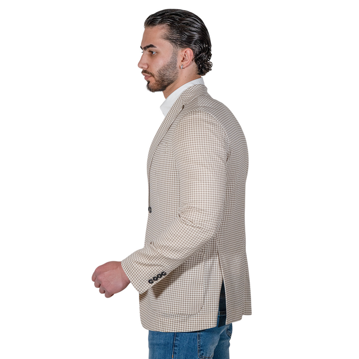 VESTE PIED DE POULE Beige