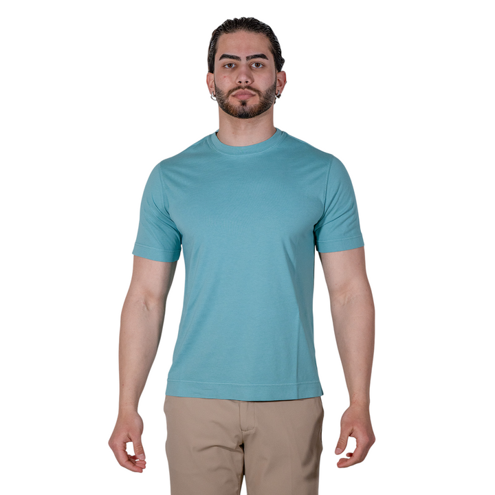 T-SHIRT EN JERSEY BLEU CIEL