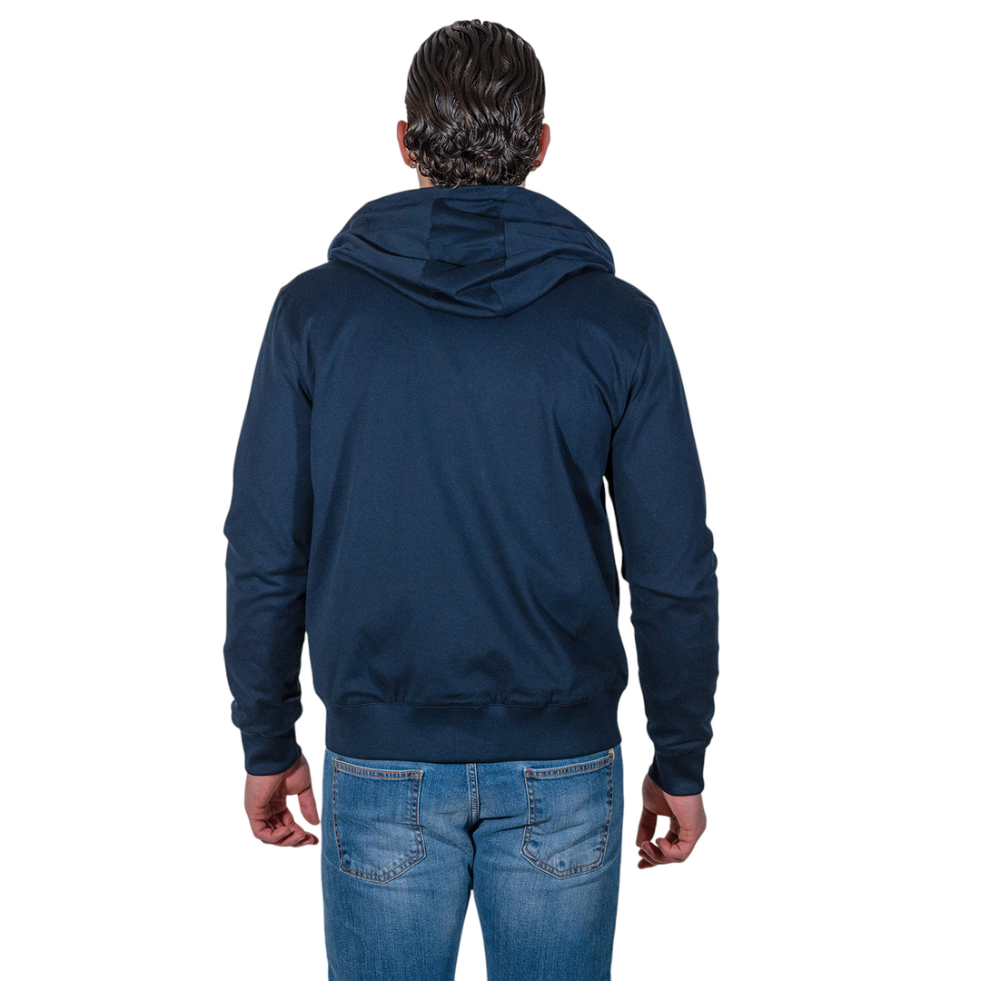 HOODIE ZIP PIQUET Bleu