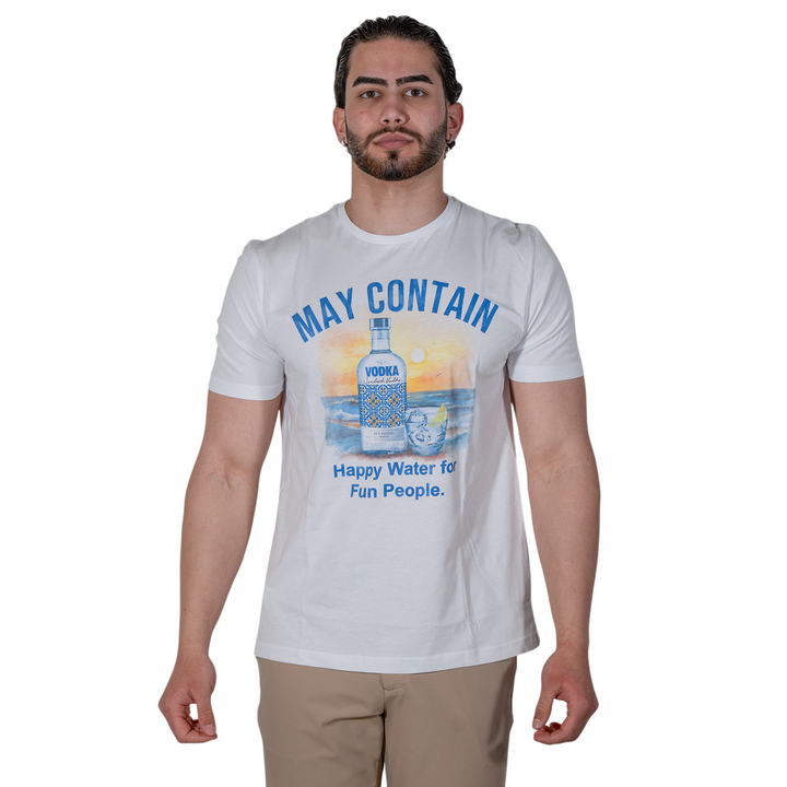 T-SHIRT IMPRIMÉ VODKA BLANC