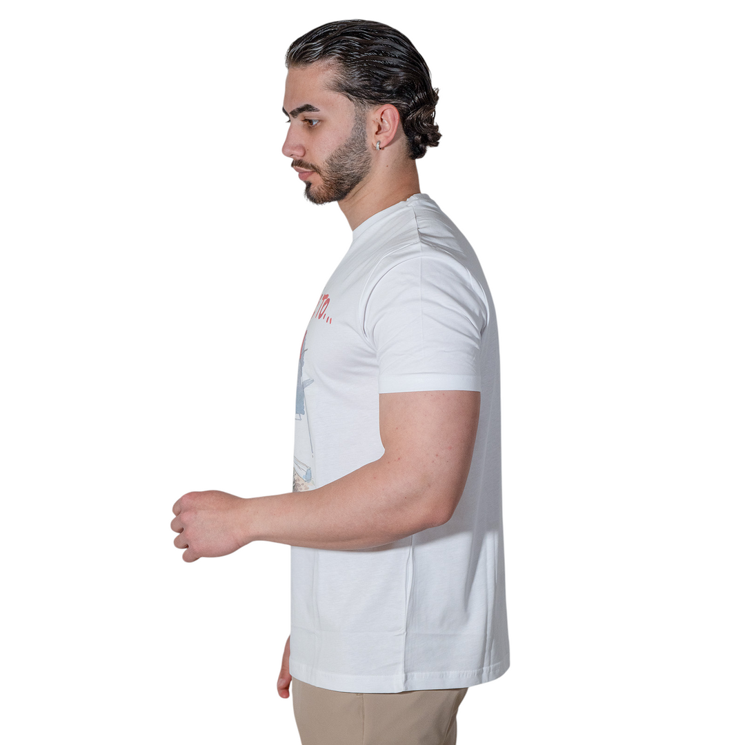T-SHIRT IMPRIMÉ CAPRI BLANC