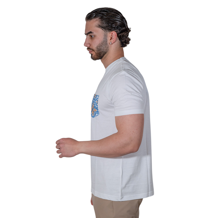 T-SHIRT POCHE MAIOLICA BLANC