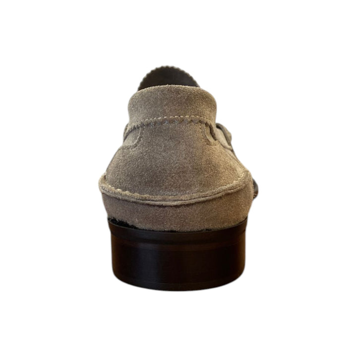 Mocassin en cuir suédé taupe