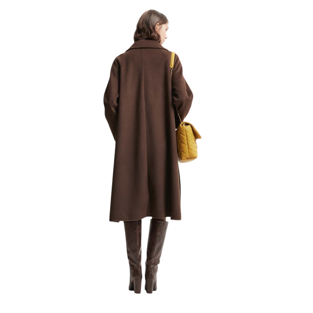 Manteau croisé oversize marron