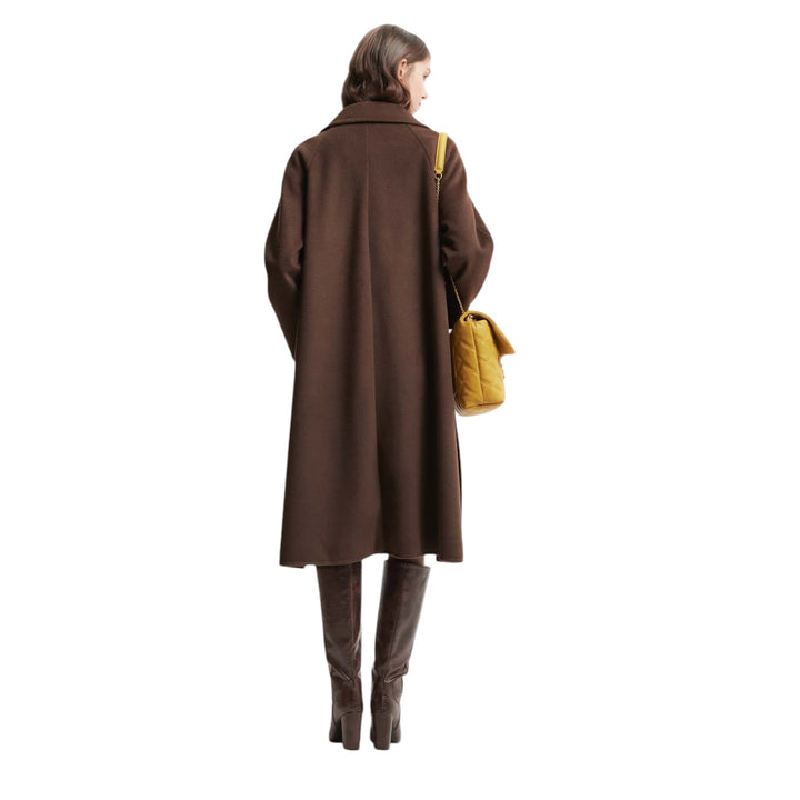Manteau croisé oversize marron