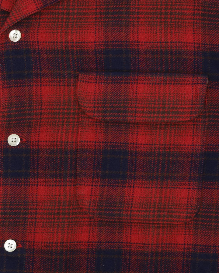 BAKER CHEMISE BOWLING COTON À CARREAUX RED