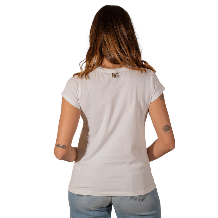 T-SHIRT AVEC BOUCHES OPTICAL WHITE