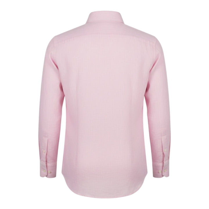 Chemise Manches Longues Custom Fit 100% Lin Rose Washed