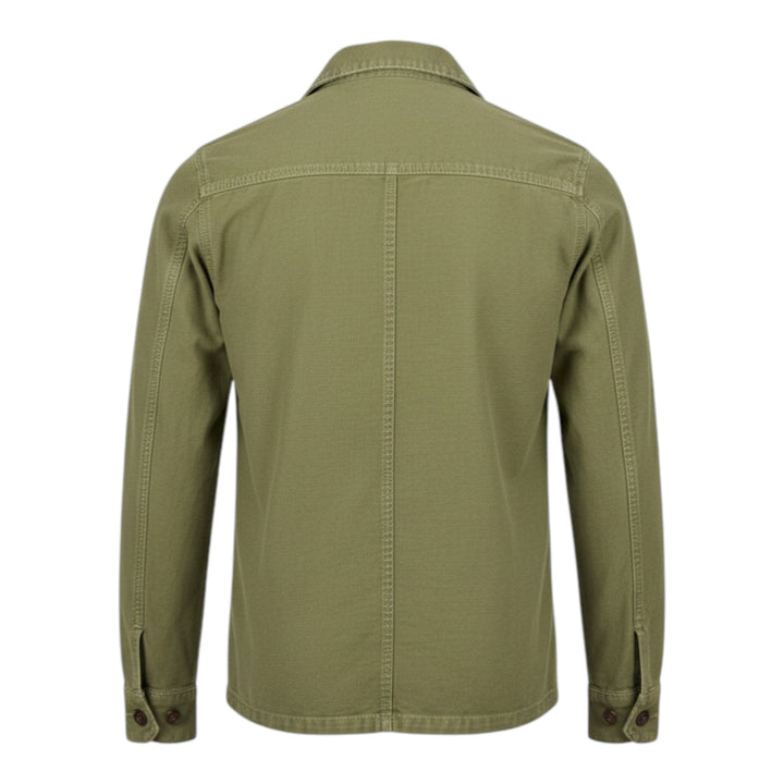 Chemise Over Manches Longues Acadia Mélange Lin Military