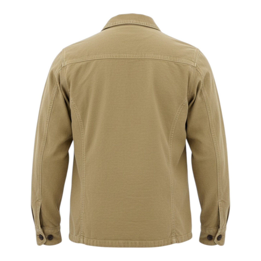 Chemise Over Manches Longues Acadia Mélange de Lin Moka
