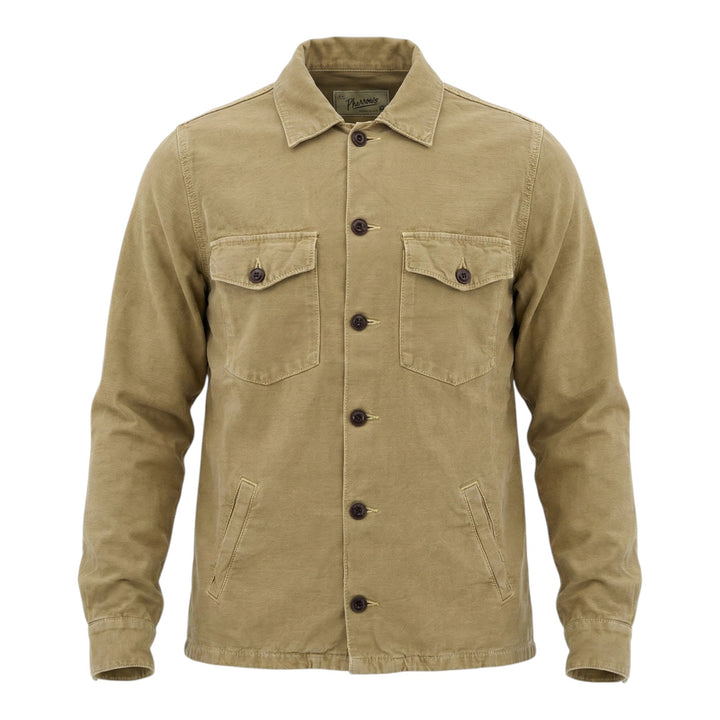 Chemise Over Manches Longues Acadia Mélange de Lin Moka