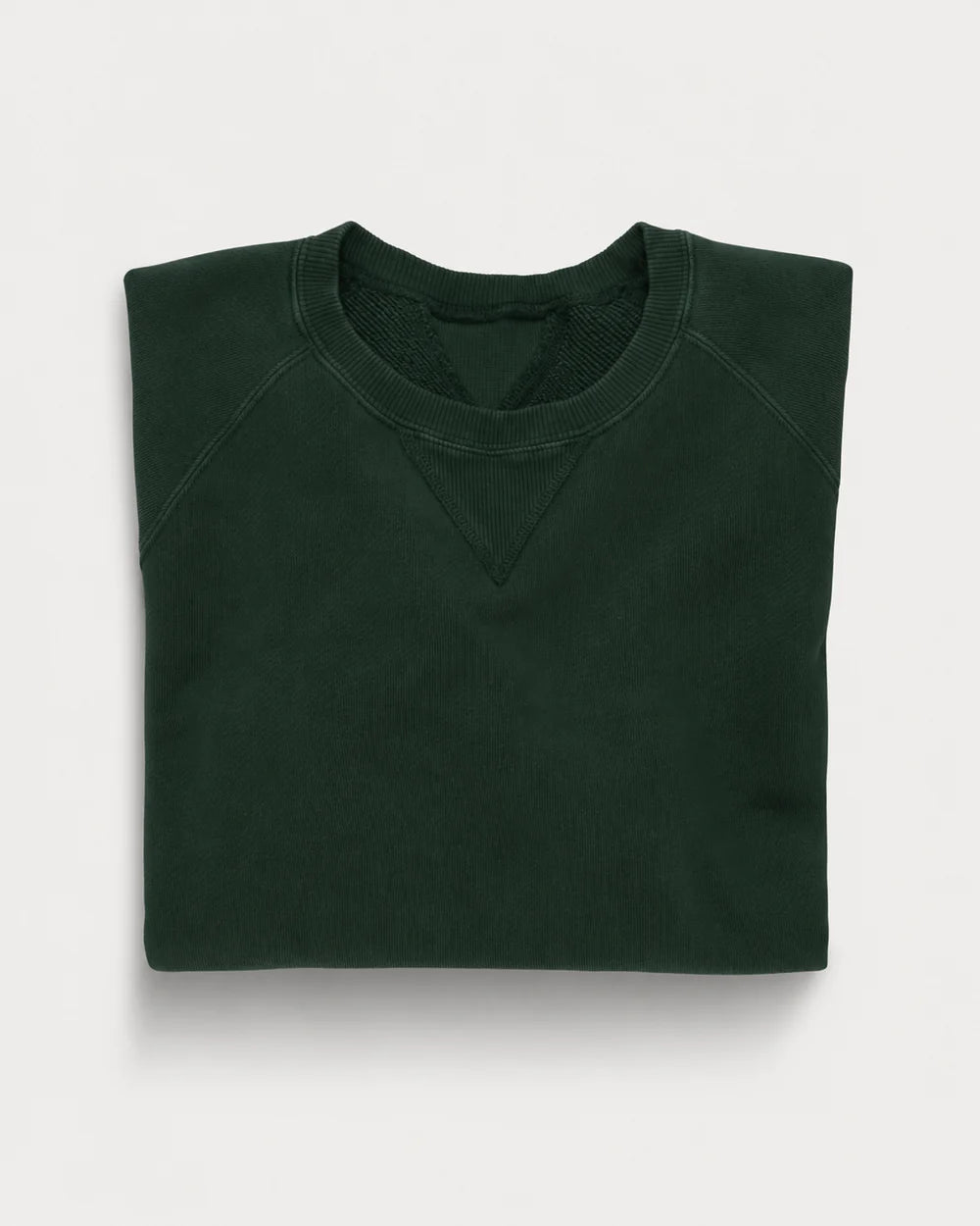 SWEAT-SHIRT COL ROND HARVARD EN JERSEY MOLLETONNÉ COUPE RAGLAN BOTTLE