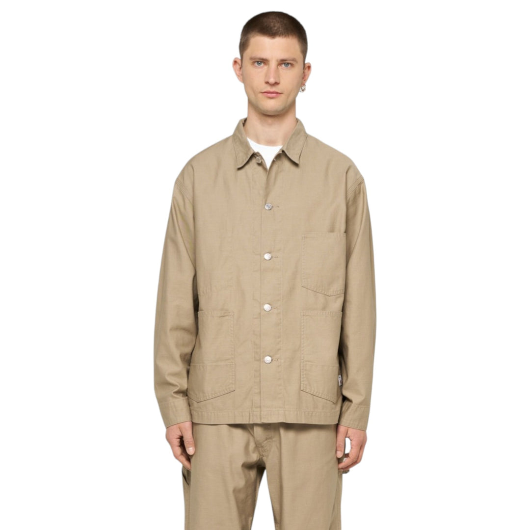 Coverall Japan Military Cloth Back Satin Coton Beige