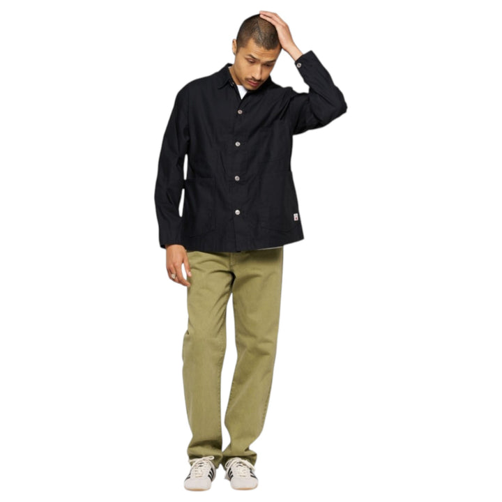 Coverall Japan Military Cloth Back Satin Coton Black
