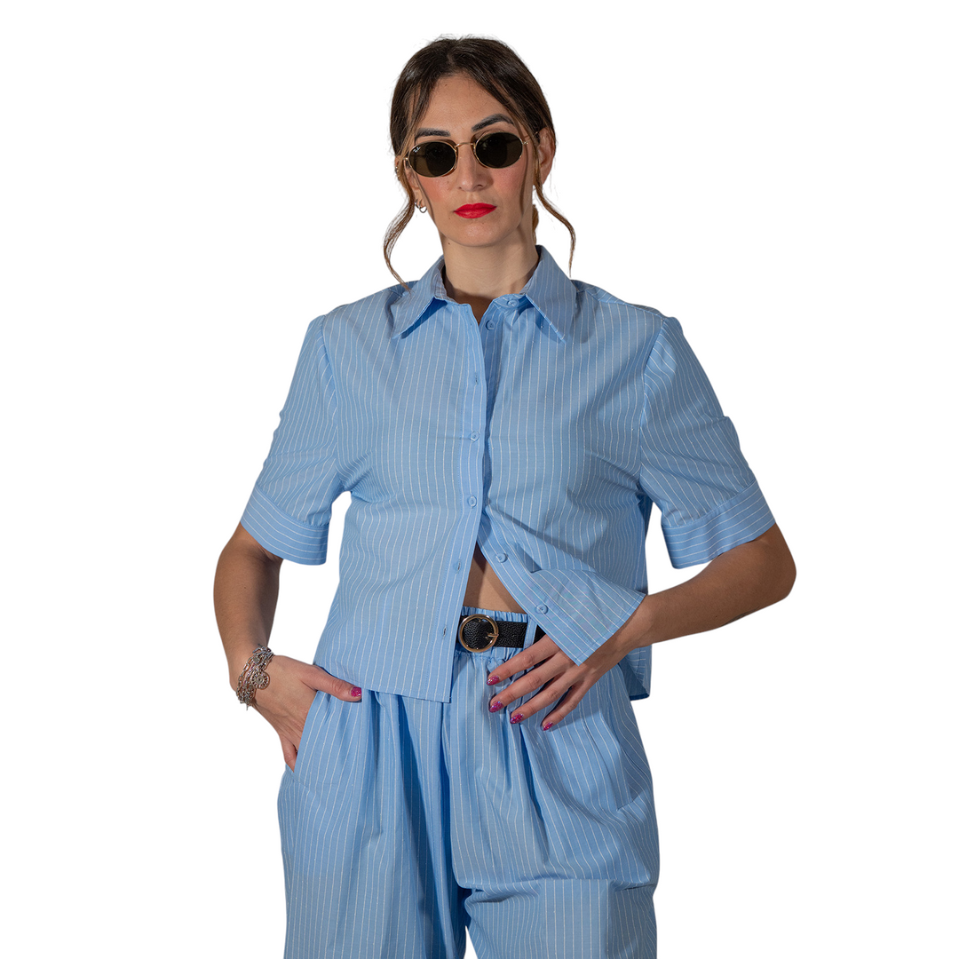 ROBE FLORENTIA BLEU CLAIR