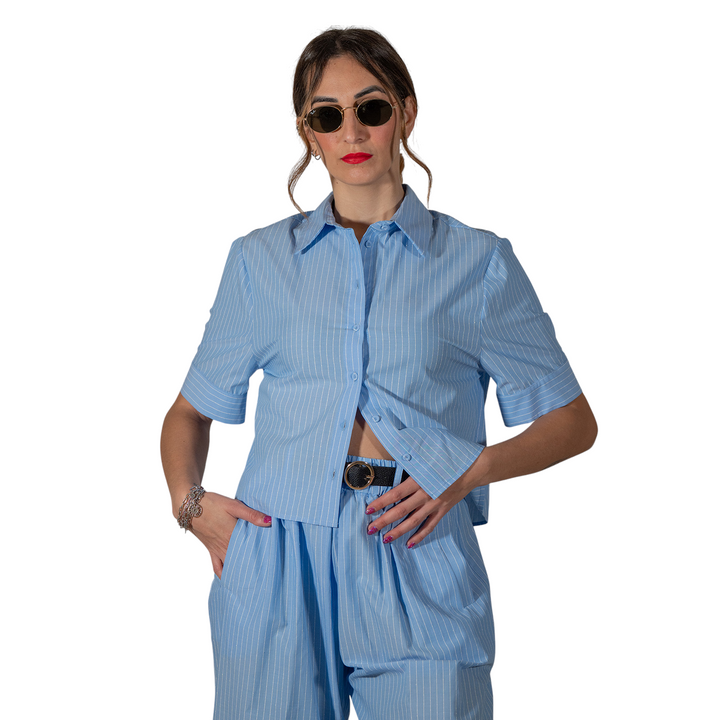 ROBE FLORENTIA BLEU CLAIR