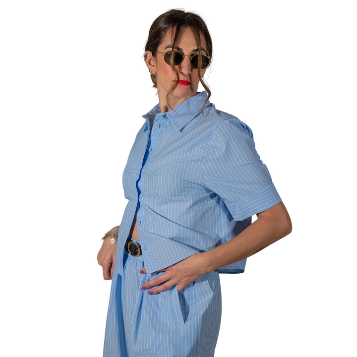 ROBE FLORENTIA BLEU CLAIR