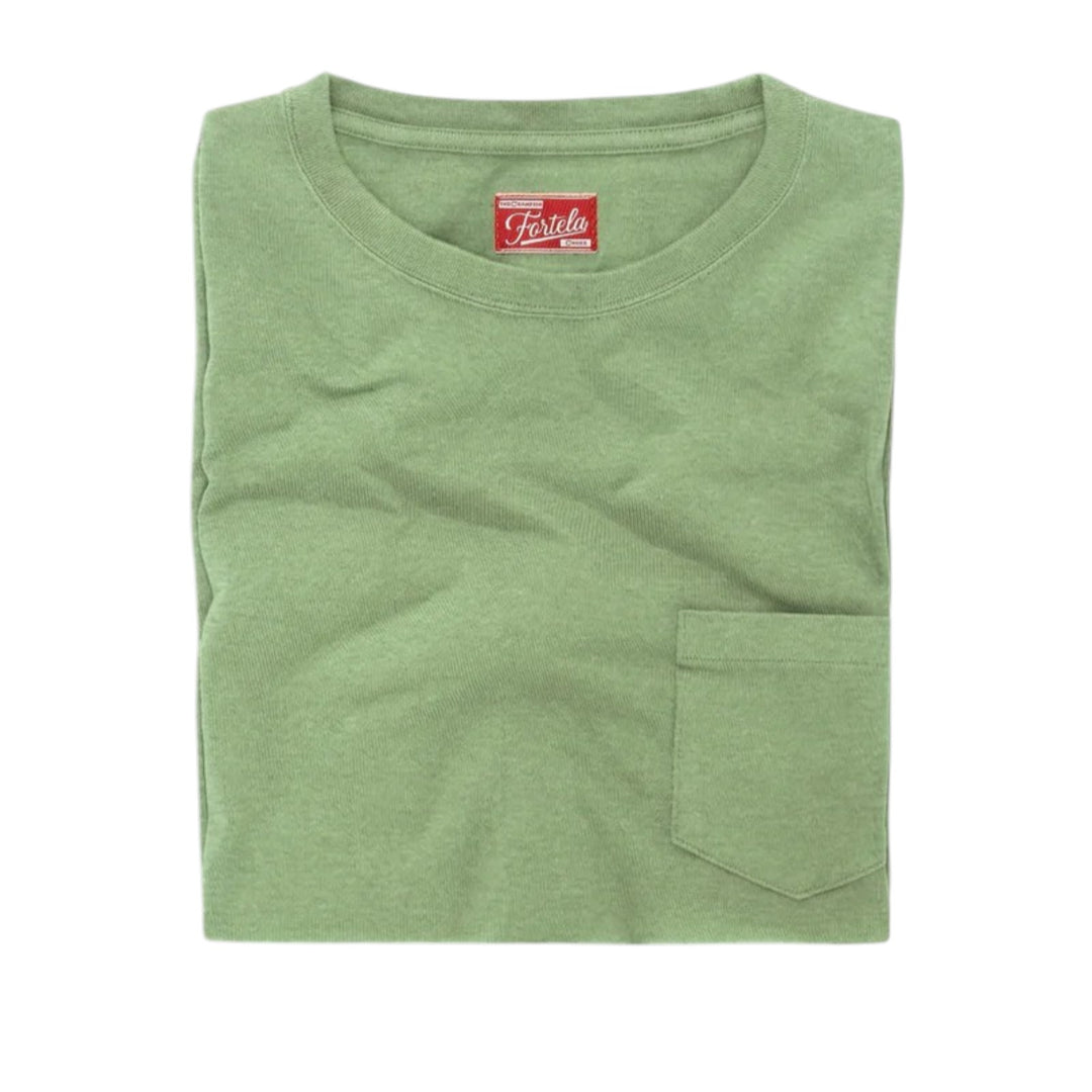 T-shirt Teepocket avec poche en coton Lobster Sage Vert