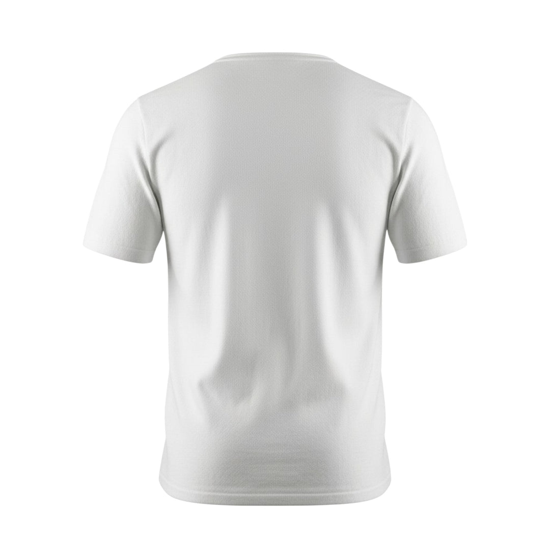 Col Rond Manches Courtes Coton Peigné Blanc Optique