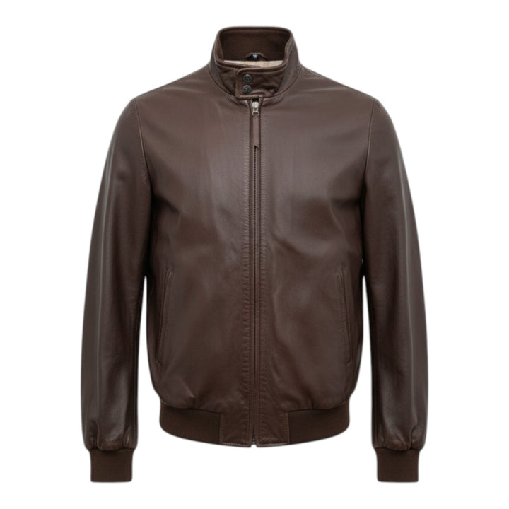 Blouson Modèle Baracuta Cuir Véritable Marron