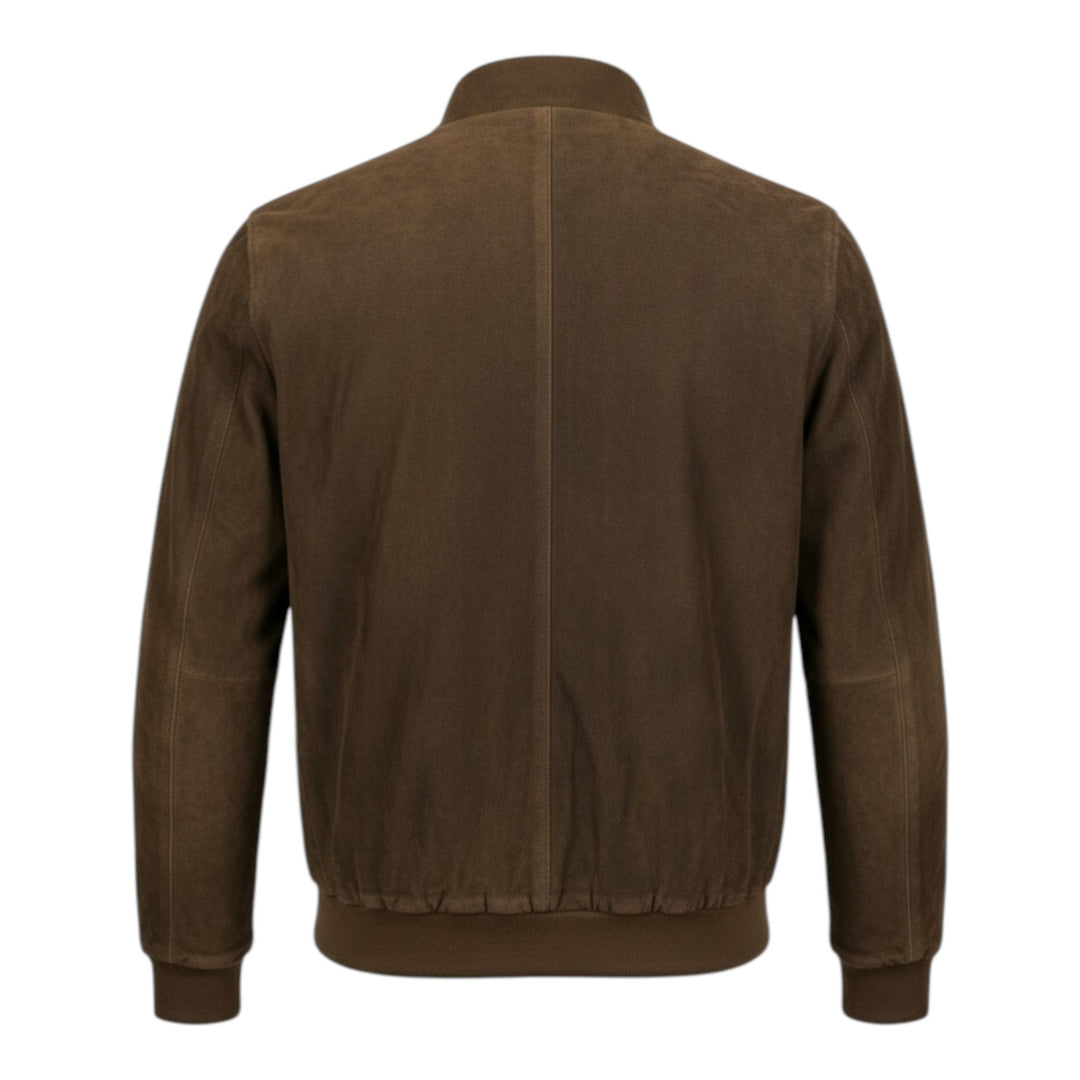 Blouson Modèle Valstar en Véritable Cuir Suédé Tabac