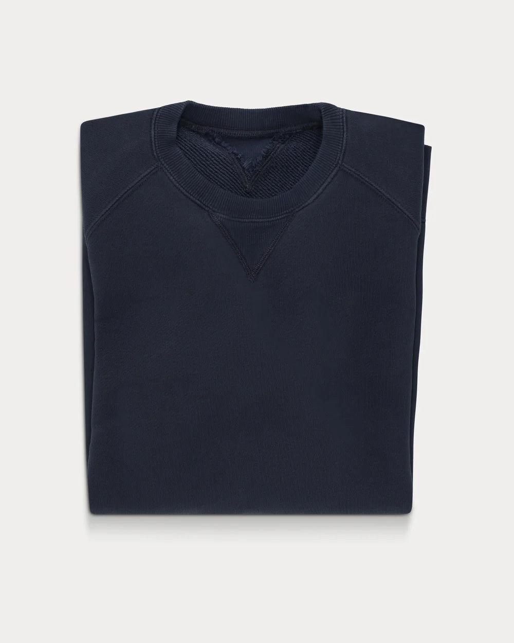 HARVARD SWEATSHIRT À COL ROND EN JERSEY MOLLETONNÉ COUPE RAGLAN BLEU