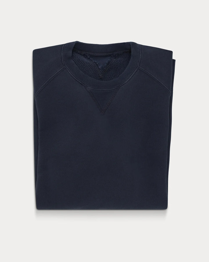 HARVARD SWEATSHIRT À COL ROND EN JERSEY MOLLETONNÉ COUPE RAGLAN BLEU