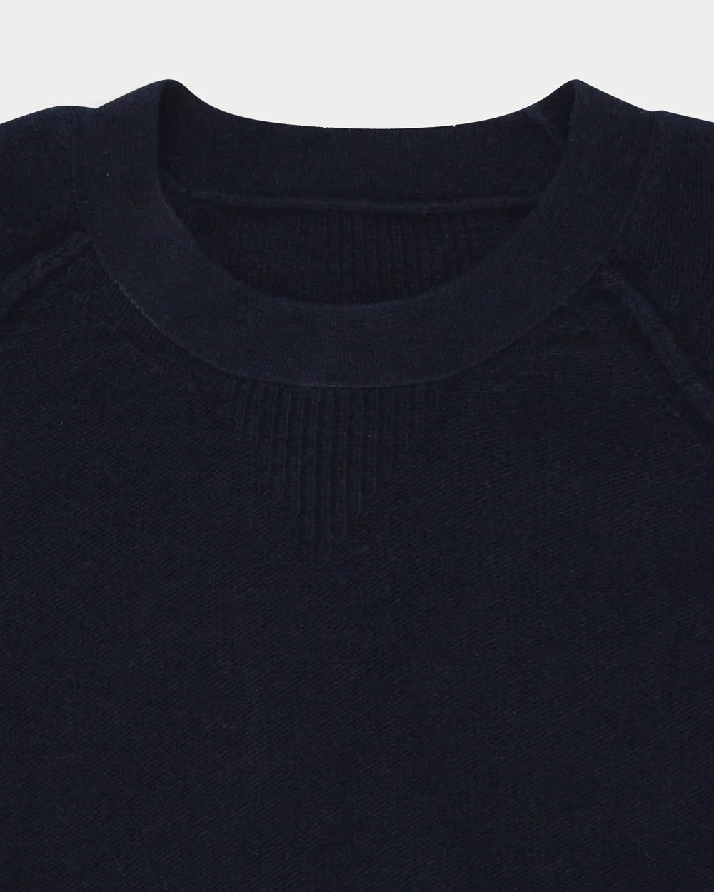PULL COL ROND HARVARD EN LAINE MANCHES RAGLAN NAVY