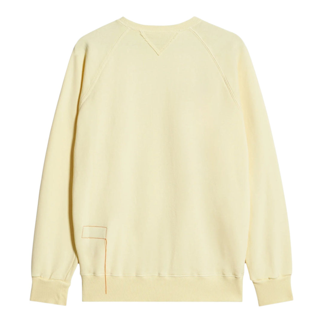 Harvard Sweatshirt à Col Rond en Jersey Gratté avec Coupe Raglan Canary