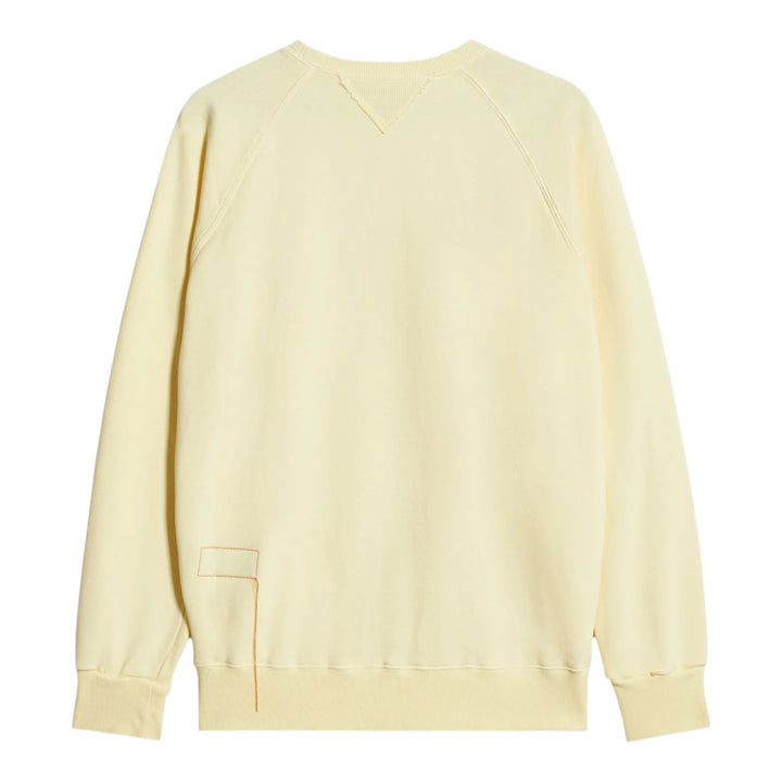 Harvard Sweatshirt à Col Rond en Jersey Gratté avec Coupe Raglan Canary