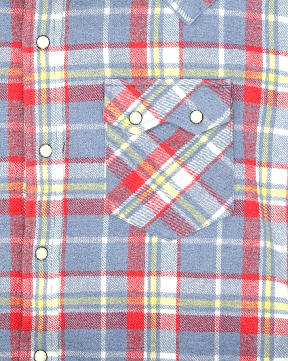 JOSH CHEMISE WESTERN EN COTON À CARREAUX RED/GREY