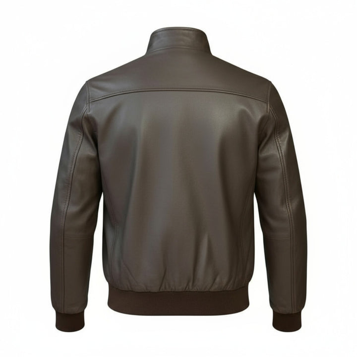 Veste Barracuta Testa di Moro Veste en cuir marron