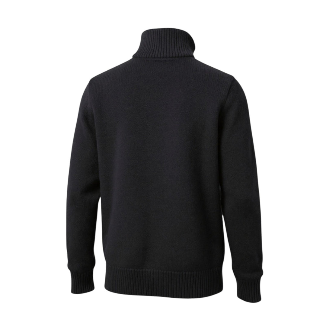 PULL À FERMETURE ÉCLAIR FINESSE 5 LAINE MÉRINOS BLEU